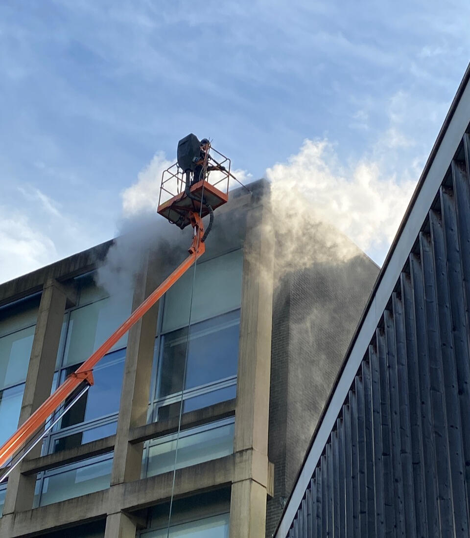 Gevelreiniging met stoomreiniging