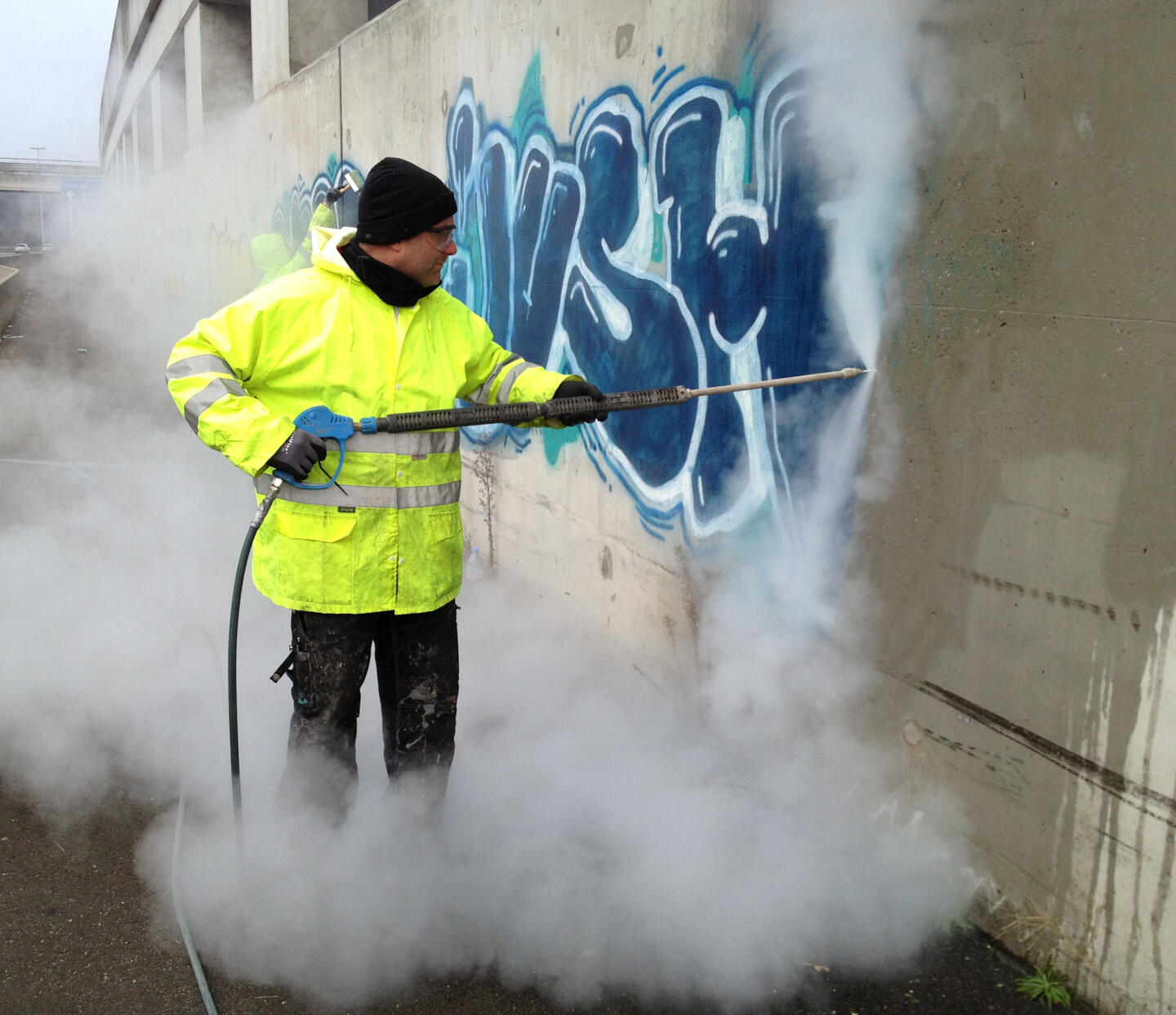 Graffiti verwijderen stoomreiniging